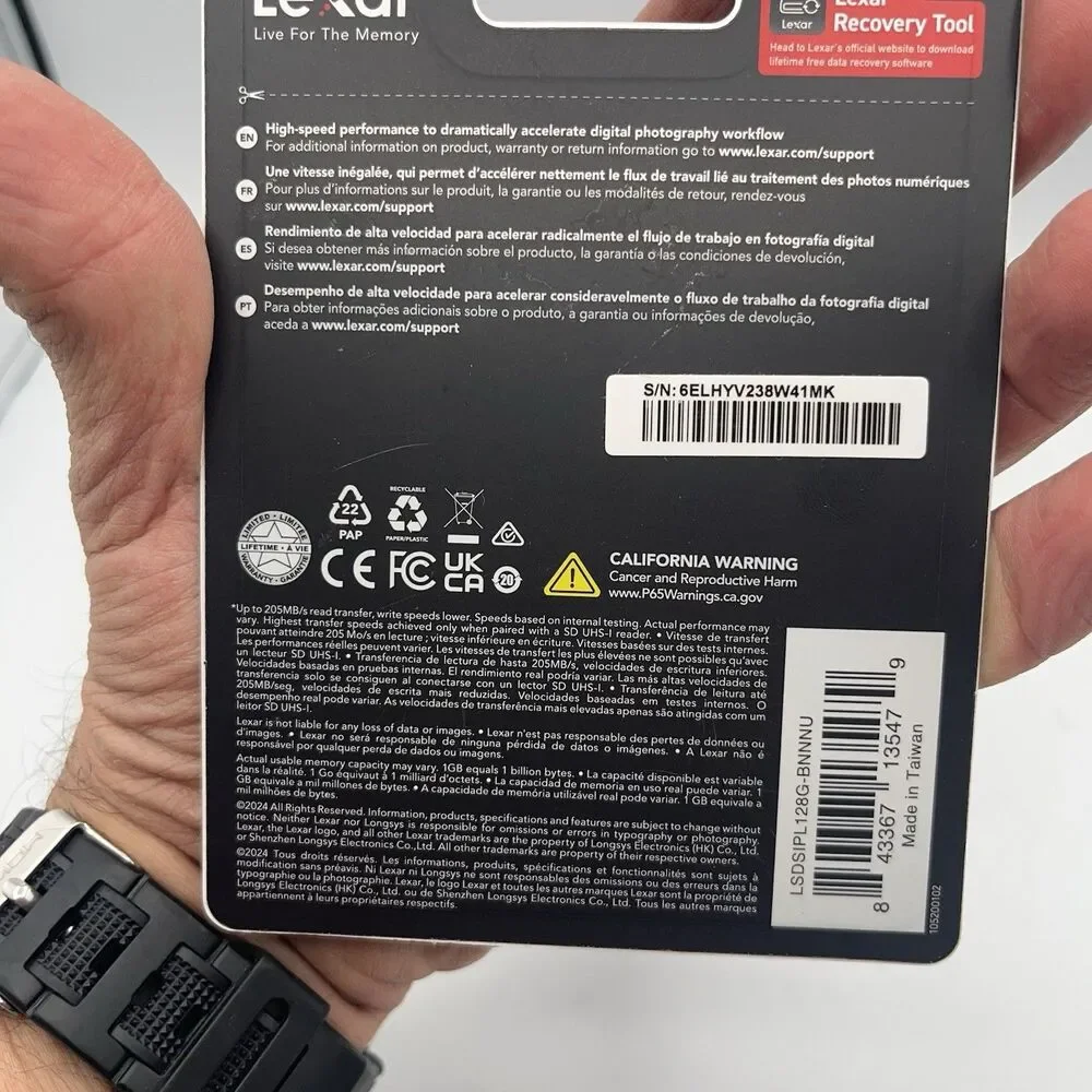 Lexar LSDSIPL128G-BNNNU Professional Silver Plus Sdxc 128gb